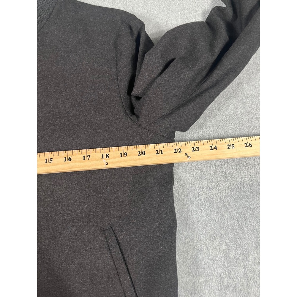 Theory Mens Aiden Charcoal Grey Full Zip Wool Bomber Jacket Minimalist‎ Sz. L - Picture 5 of 11